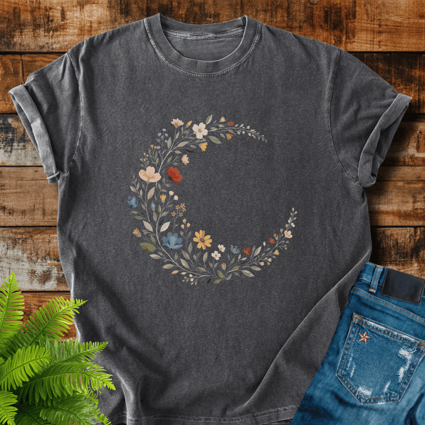 Floral Crescent T-shirt