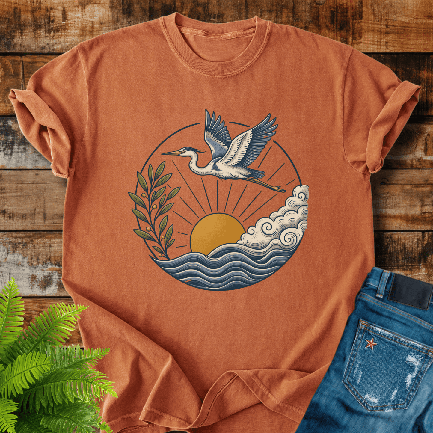 Flying Heron T-shirt