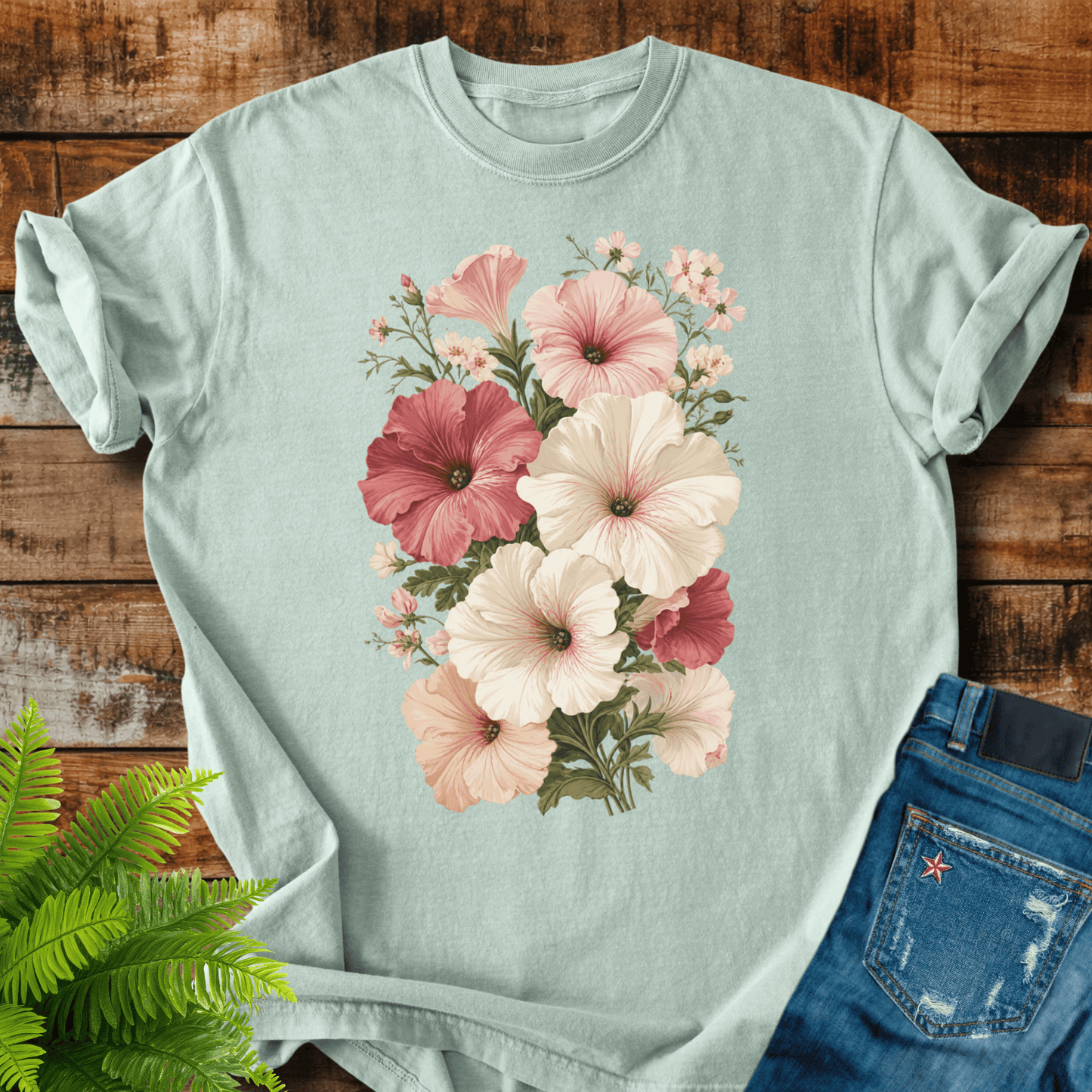 Vintage Hibiscus Bouquet T-shirt