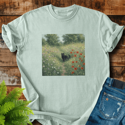 Black Cat Meadow T-shirt