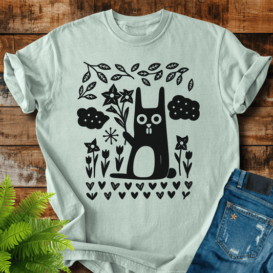 Folk Art Cat T-shirt