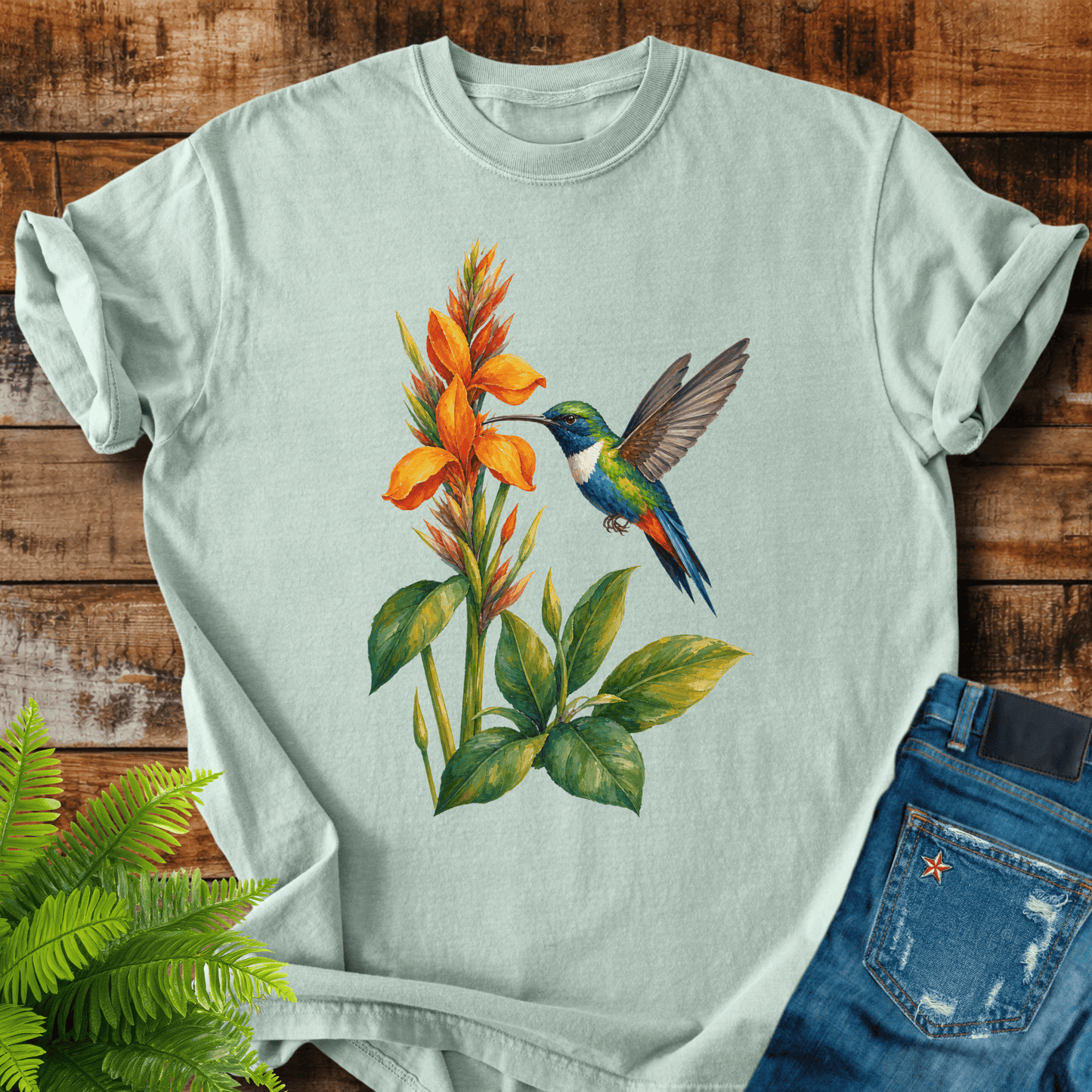 Hummingbird Flower T-shirt