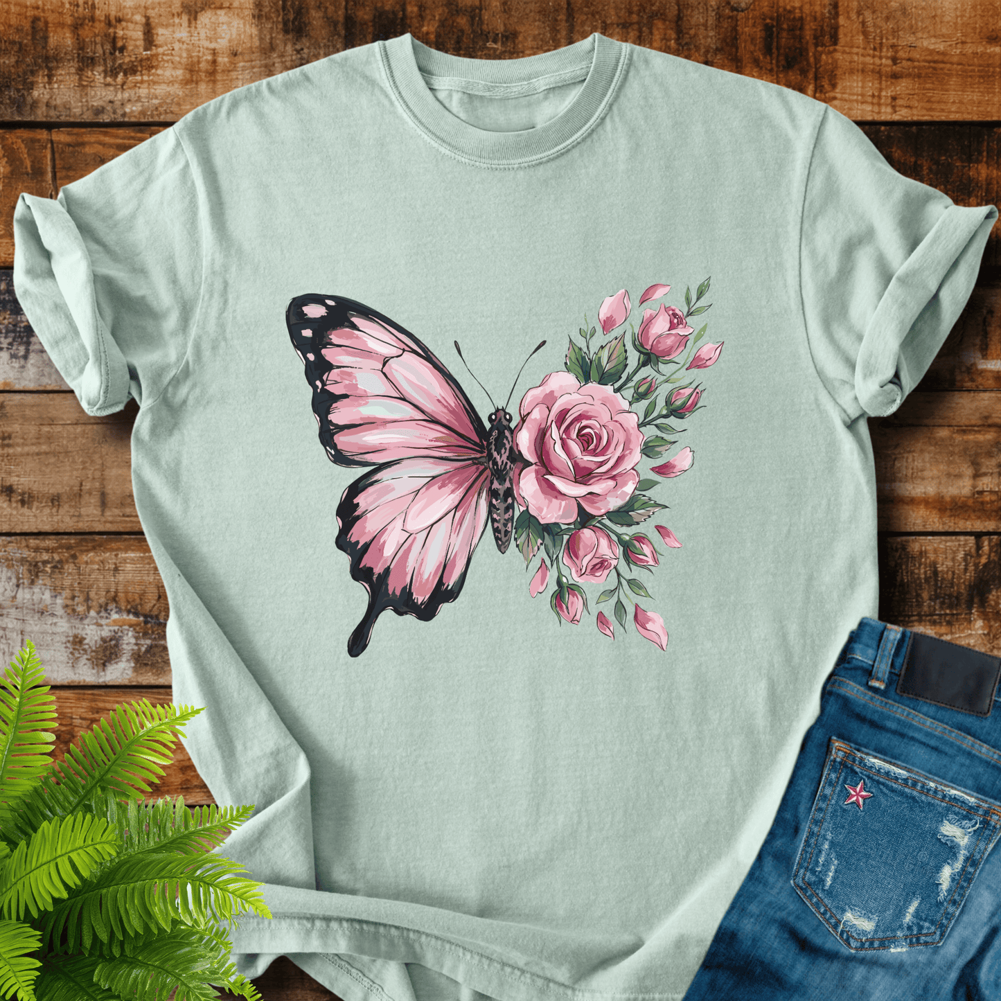 Butterfly Rose T-shirt