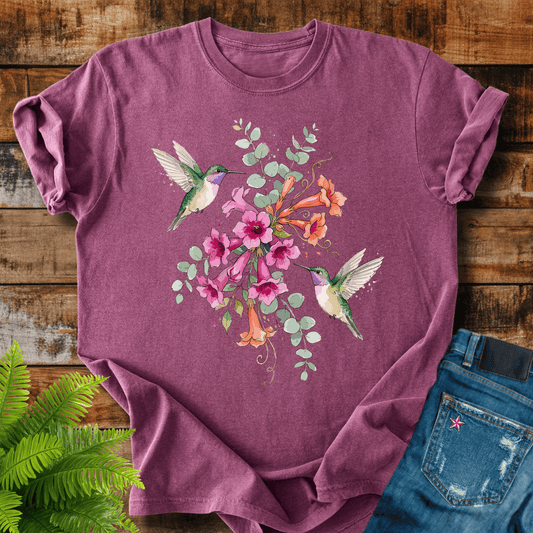 Hummingbird Bouquet T-shirt