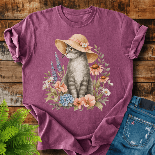 Floral Cat T-shirt