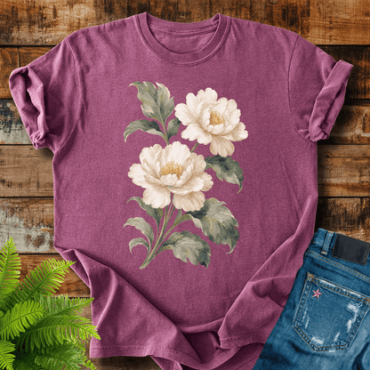 White Peonies T-shirt