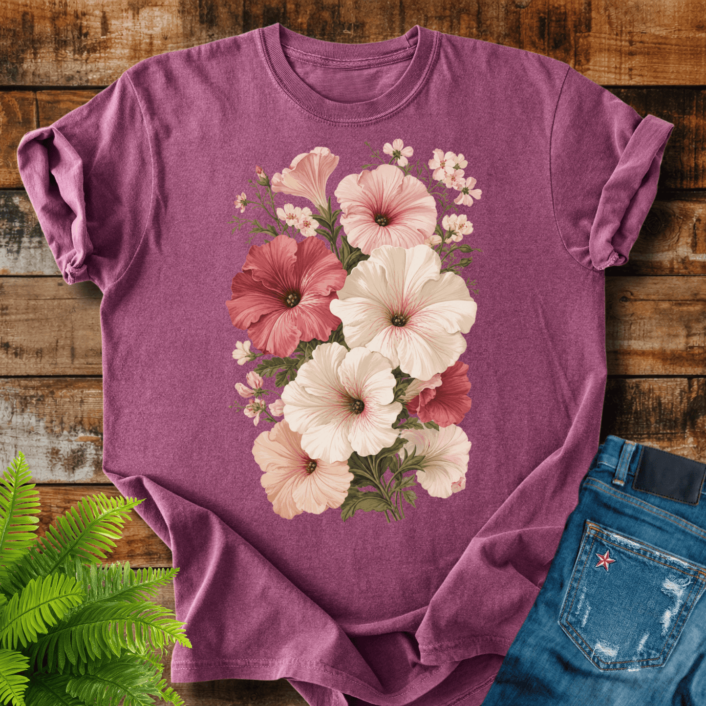 Vintage Hibiscus Bouquet T-shirt