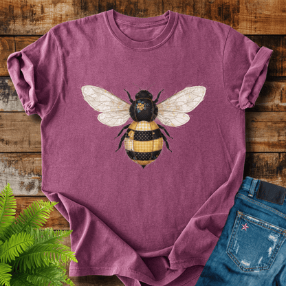 Faux Patchwork Bumblebee T-shirt