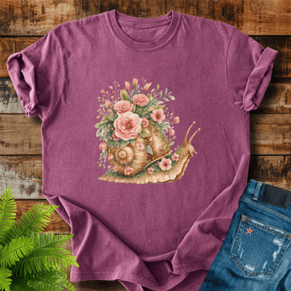 Floral Snail T-shirt