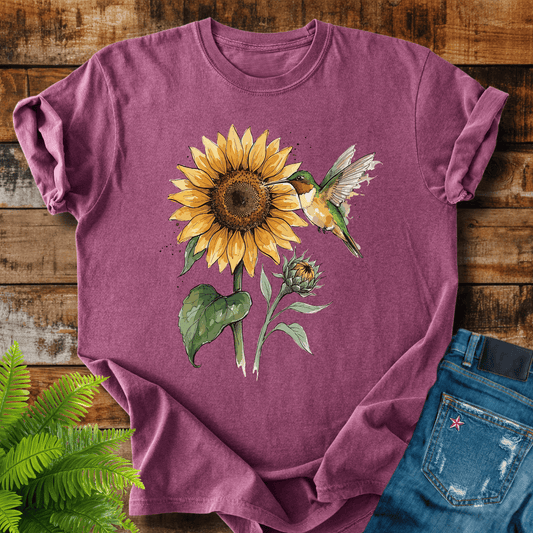 Sunflower Hummingbird T-shirt