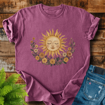 Floral Sun Face T-shirt