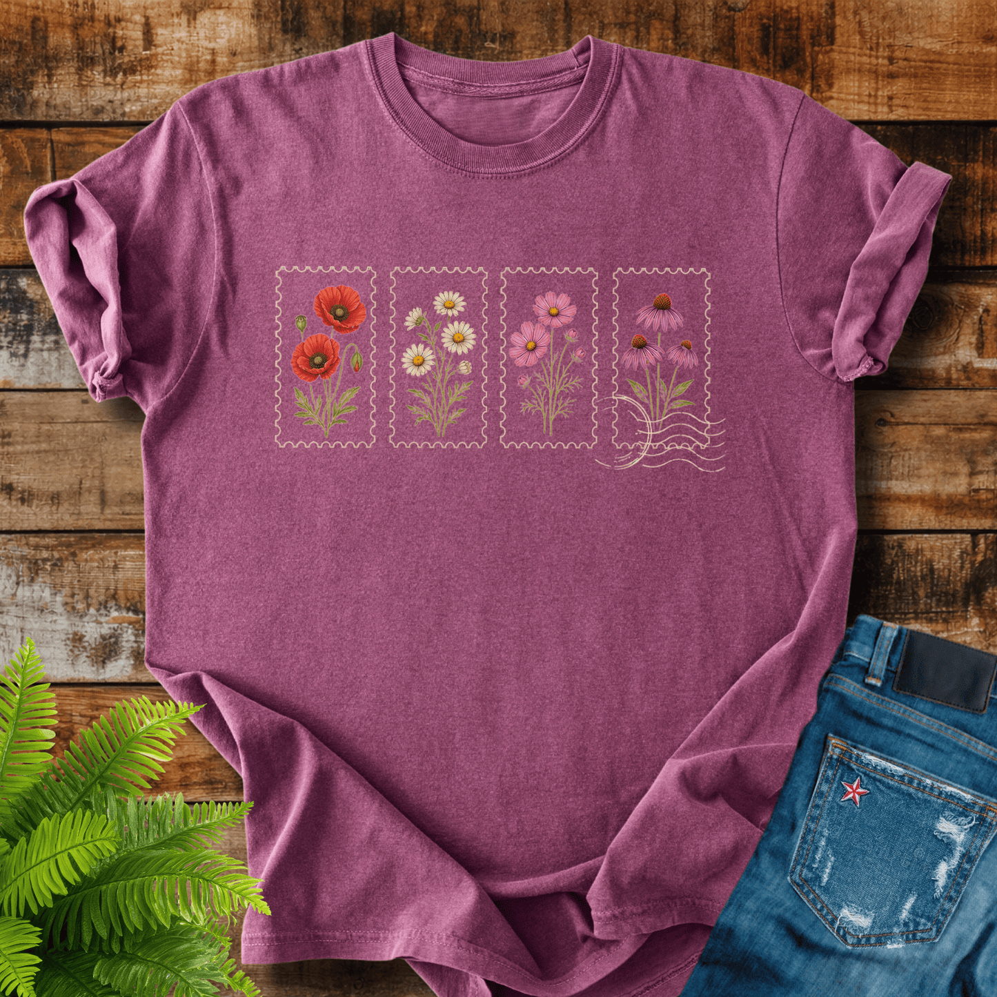 Floral Postage T-shirt