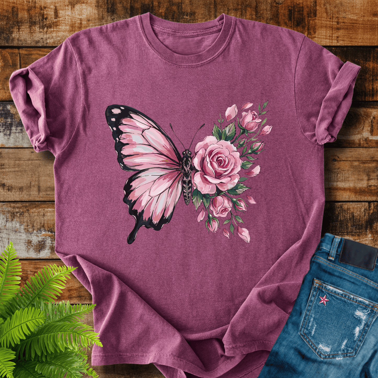 Butterfly Rose T-shirt