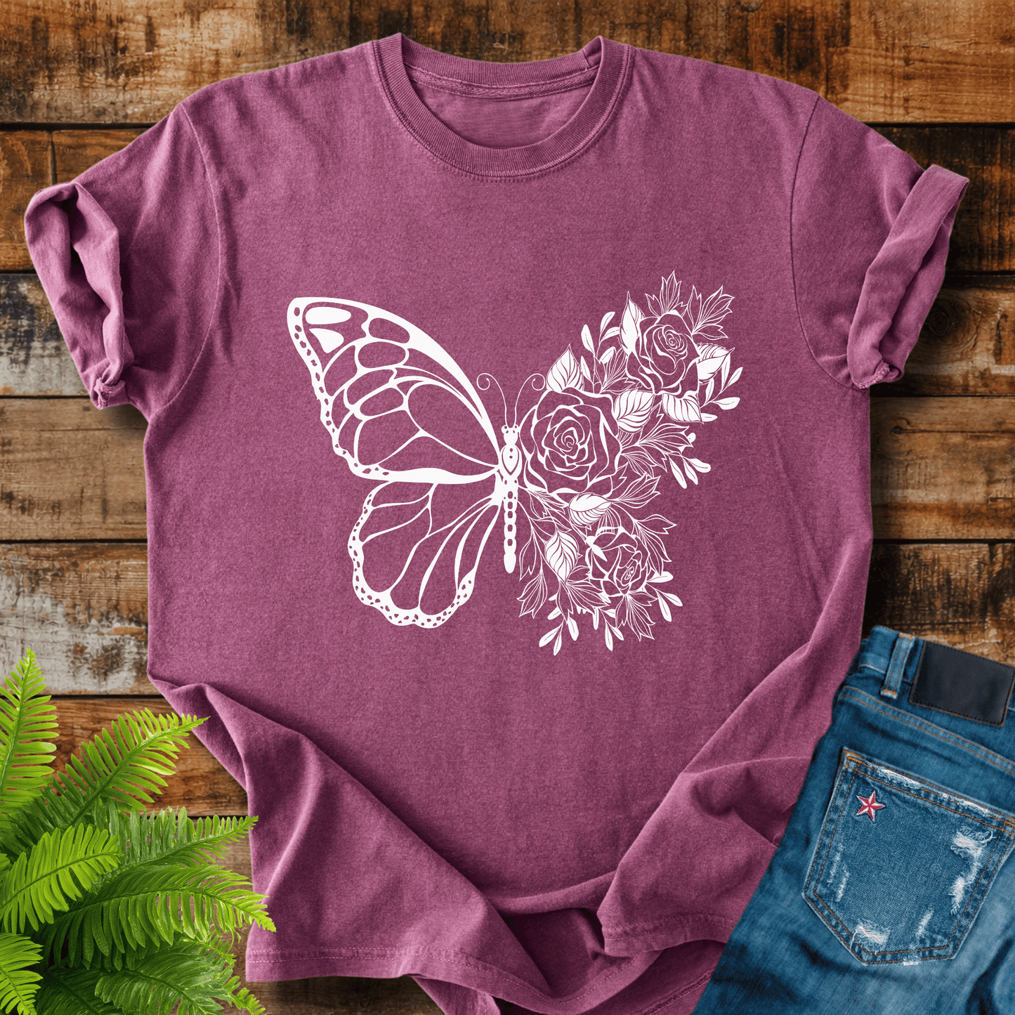 Butterfly Roses T-shirt