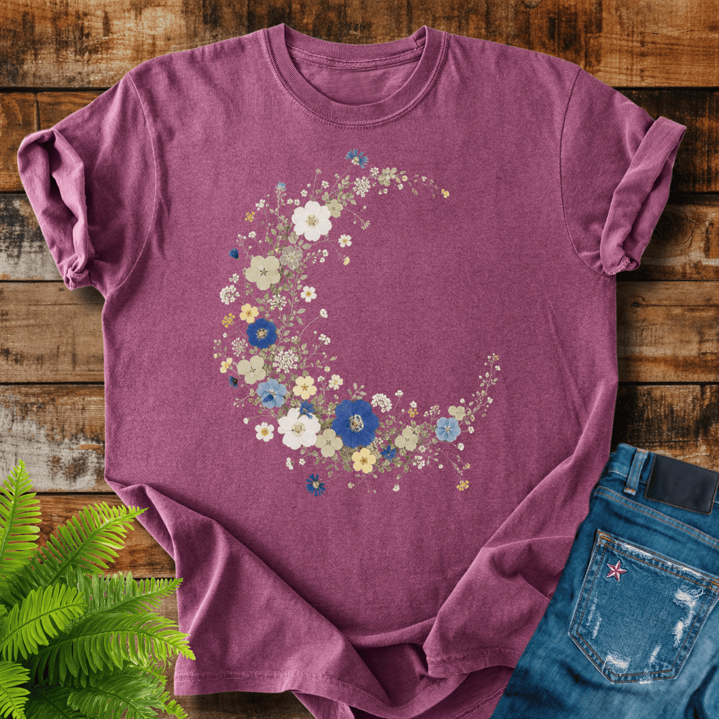Floral Crescent T-shirt