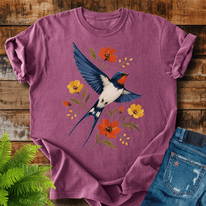 Floral Swallow T-shirt