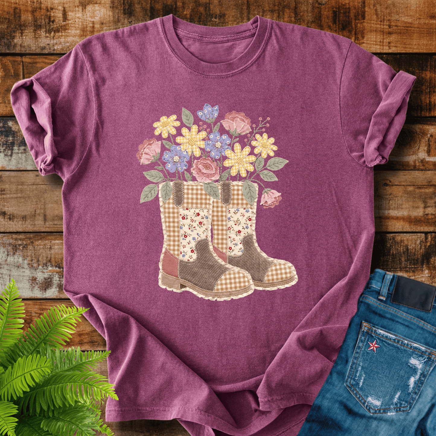 Floral Boots T-shirt