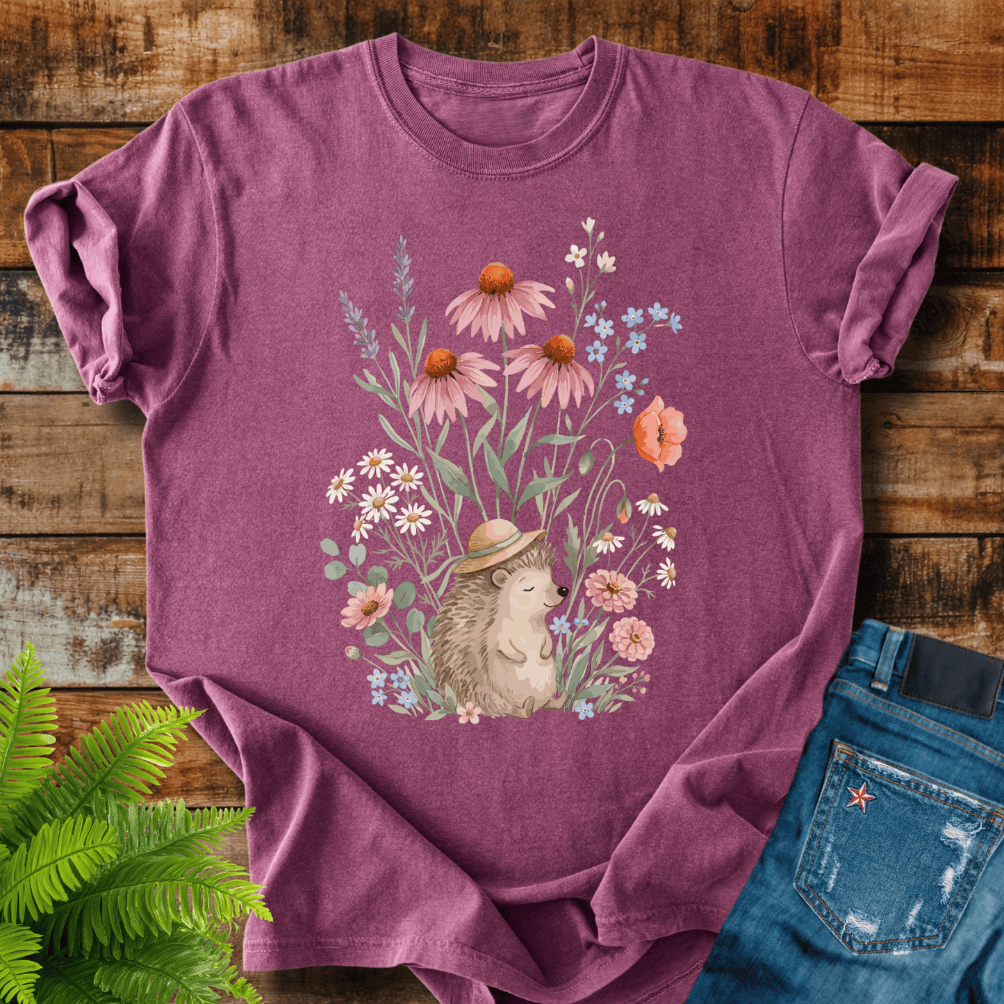 Floral Hedgehog T-shirt