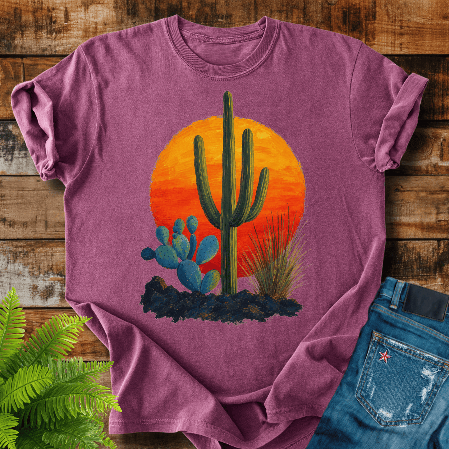 Desert Cactus Sunset T-shirt