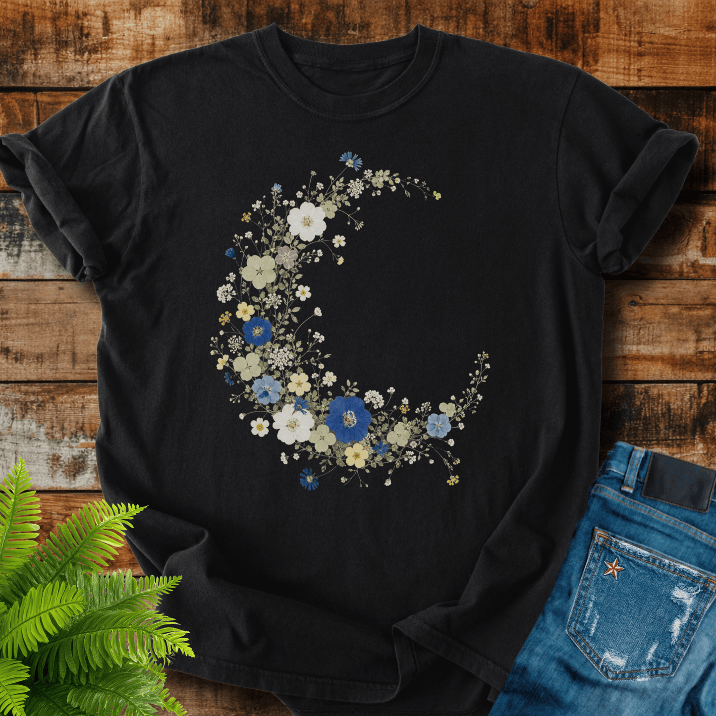 Floral Crescent T-shirt