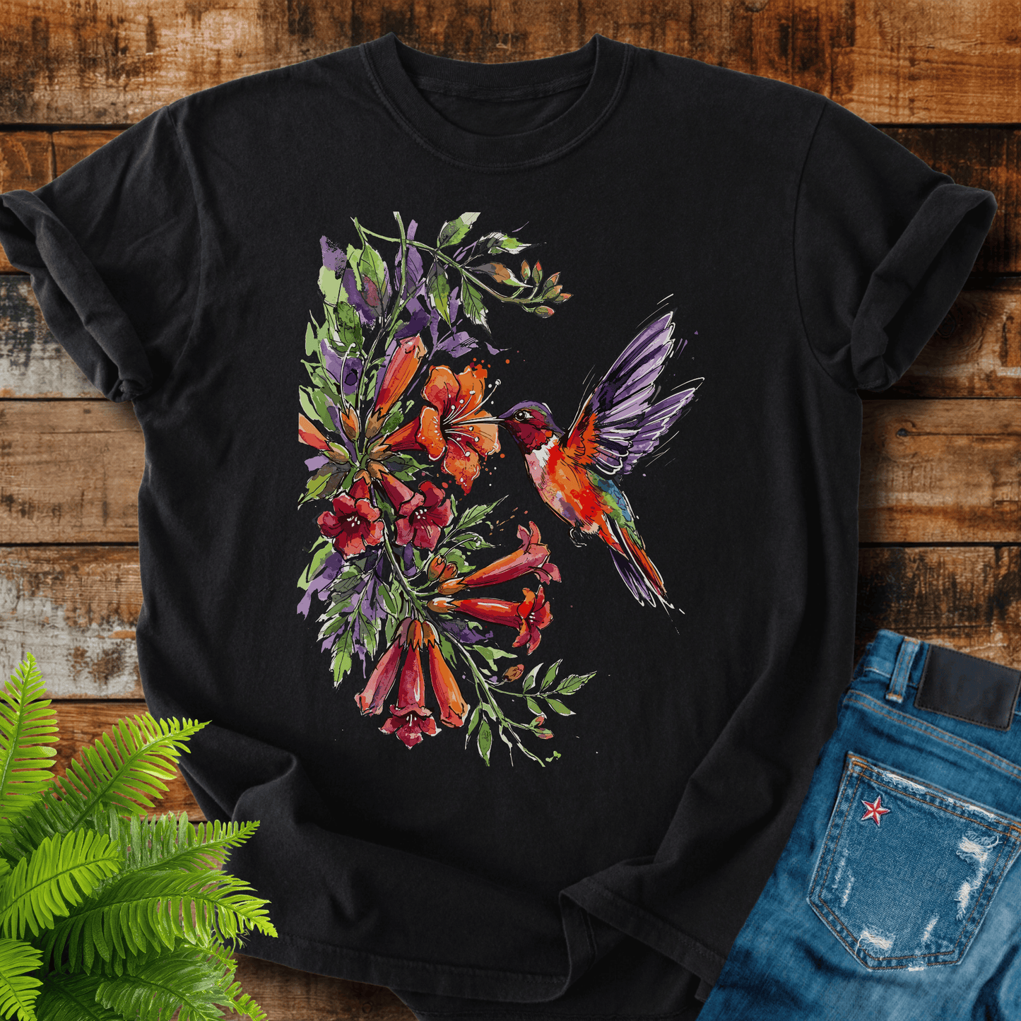 Watercolor Hummingbird T-shirt