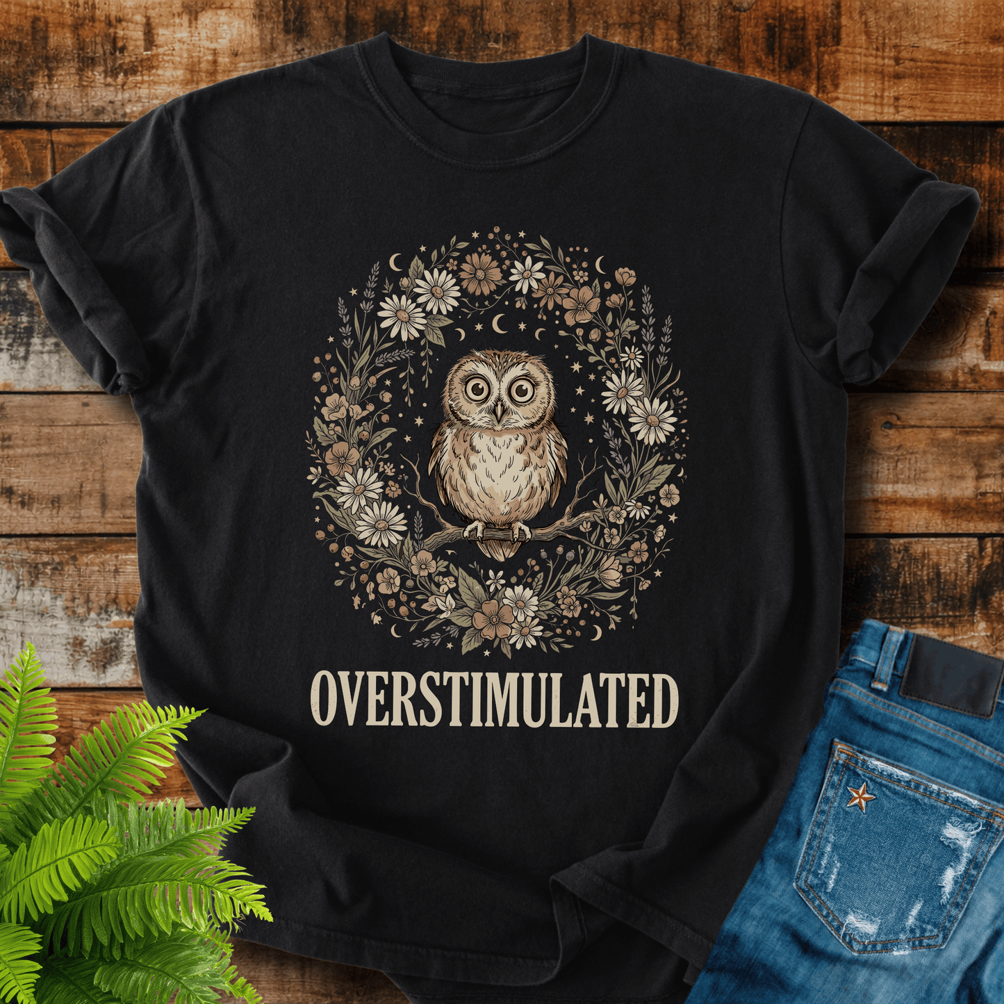 Overstimulated Owl T-shirt