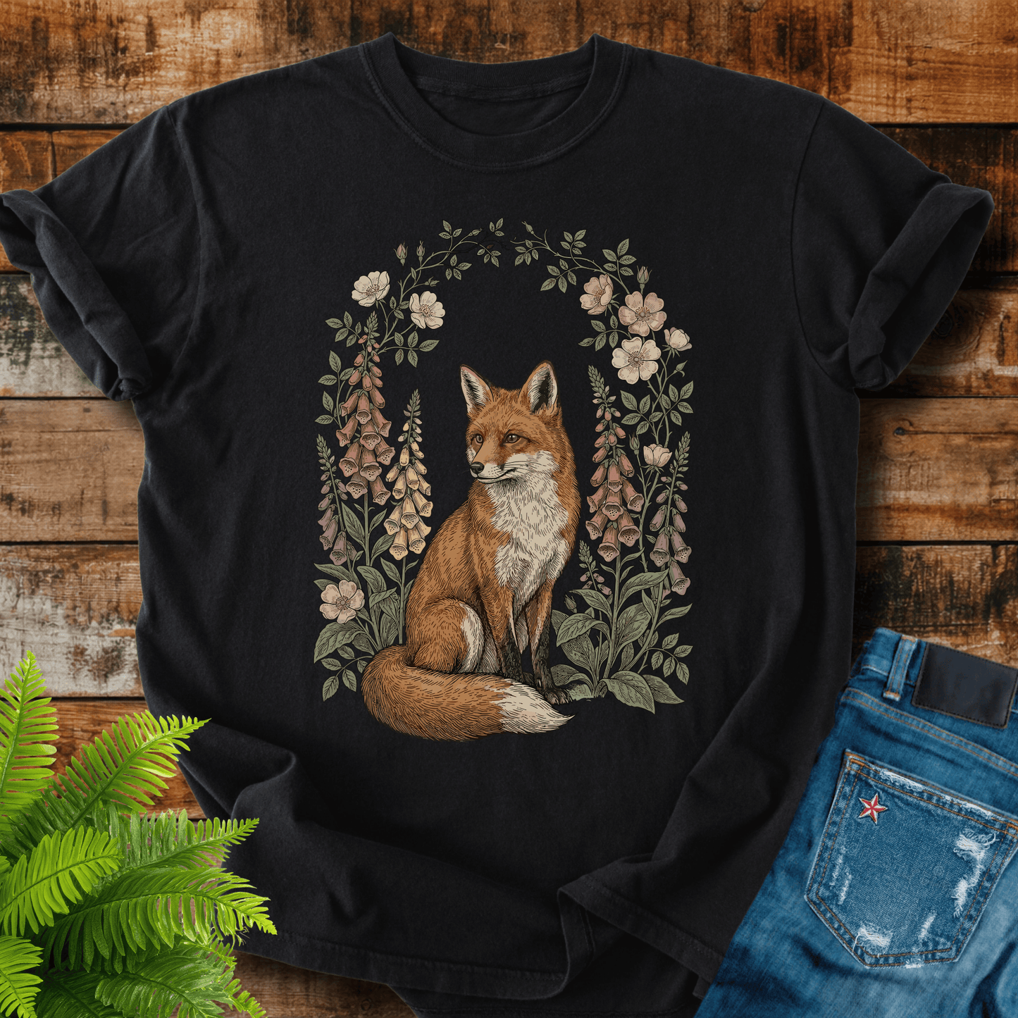 Floral Fox T-shirt