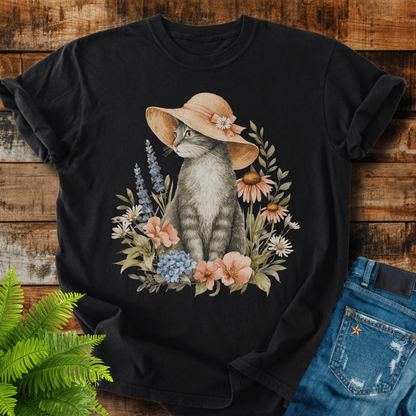 Floral Cat T-shirt