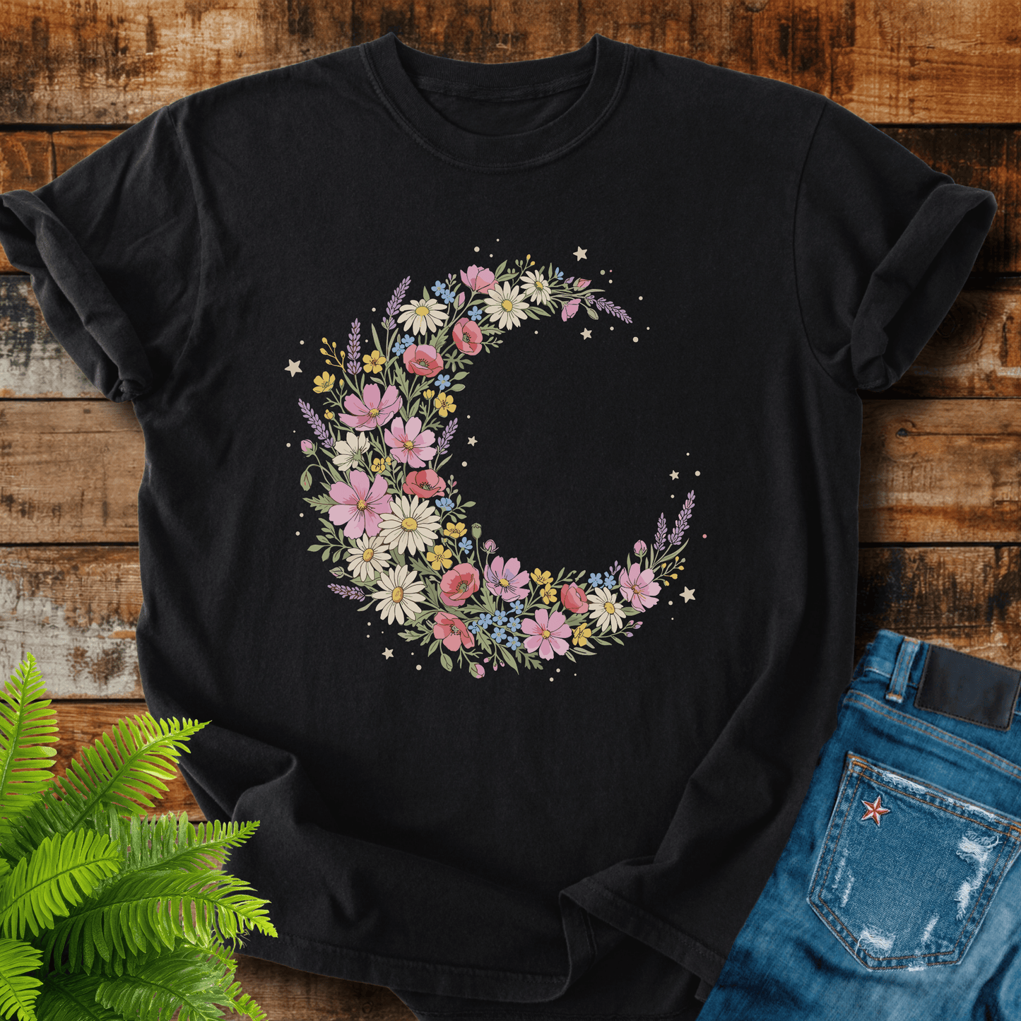 Floral Crescent T-shirt