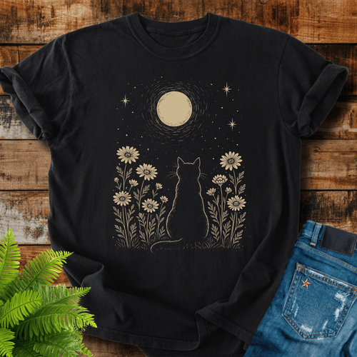 Moonlit Cat T-shirt