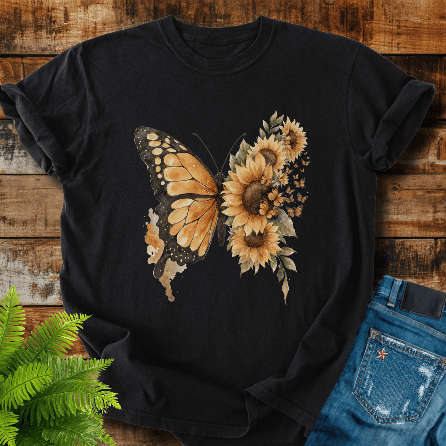Sunflower Butterfly T-shirt