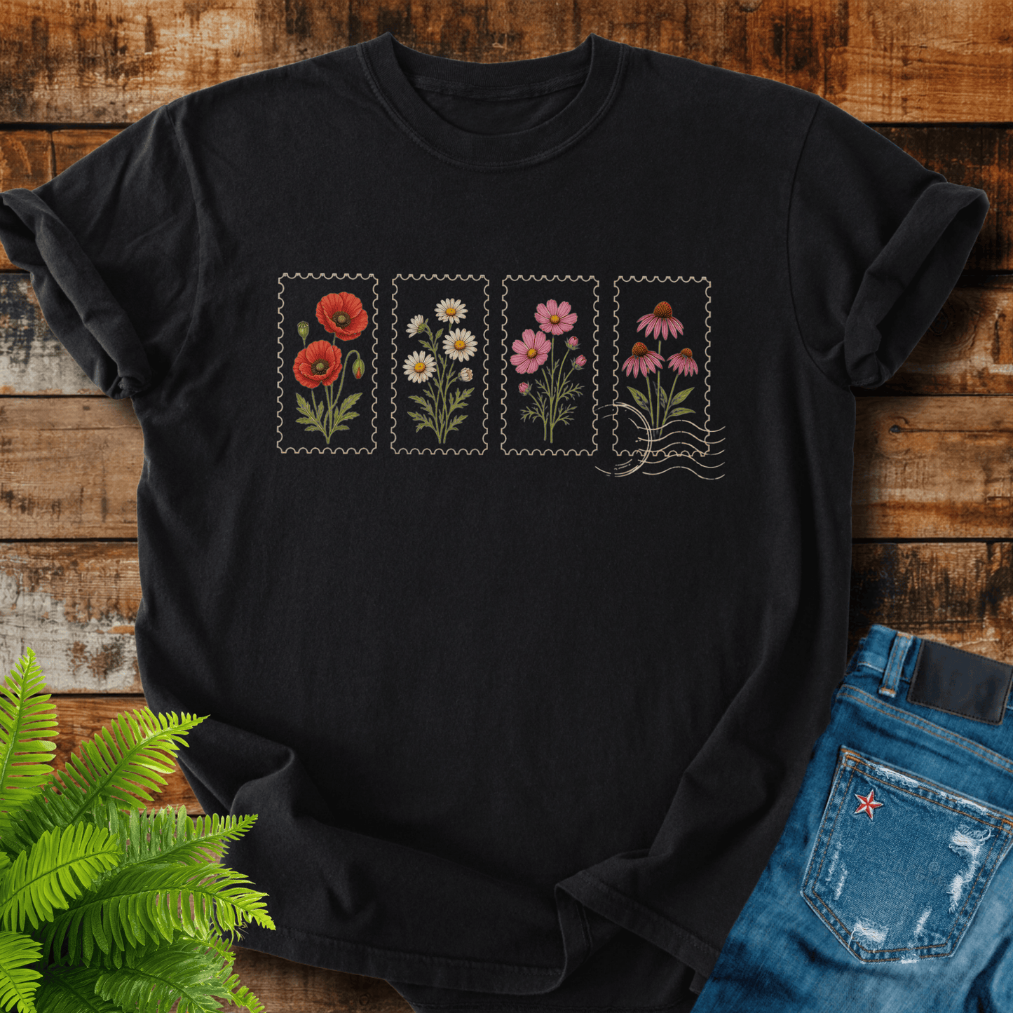 Floral Postage T-shirt