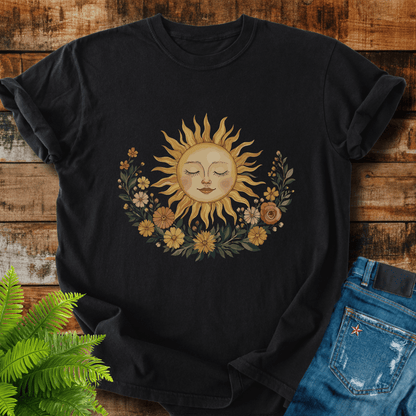Floral Sun Face T-shirt