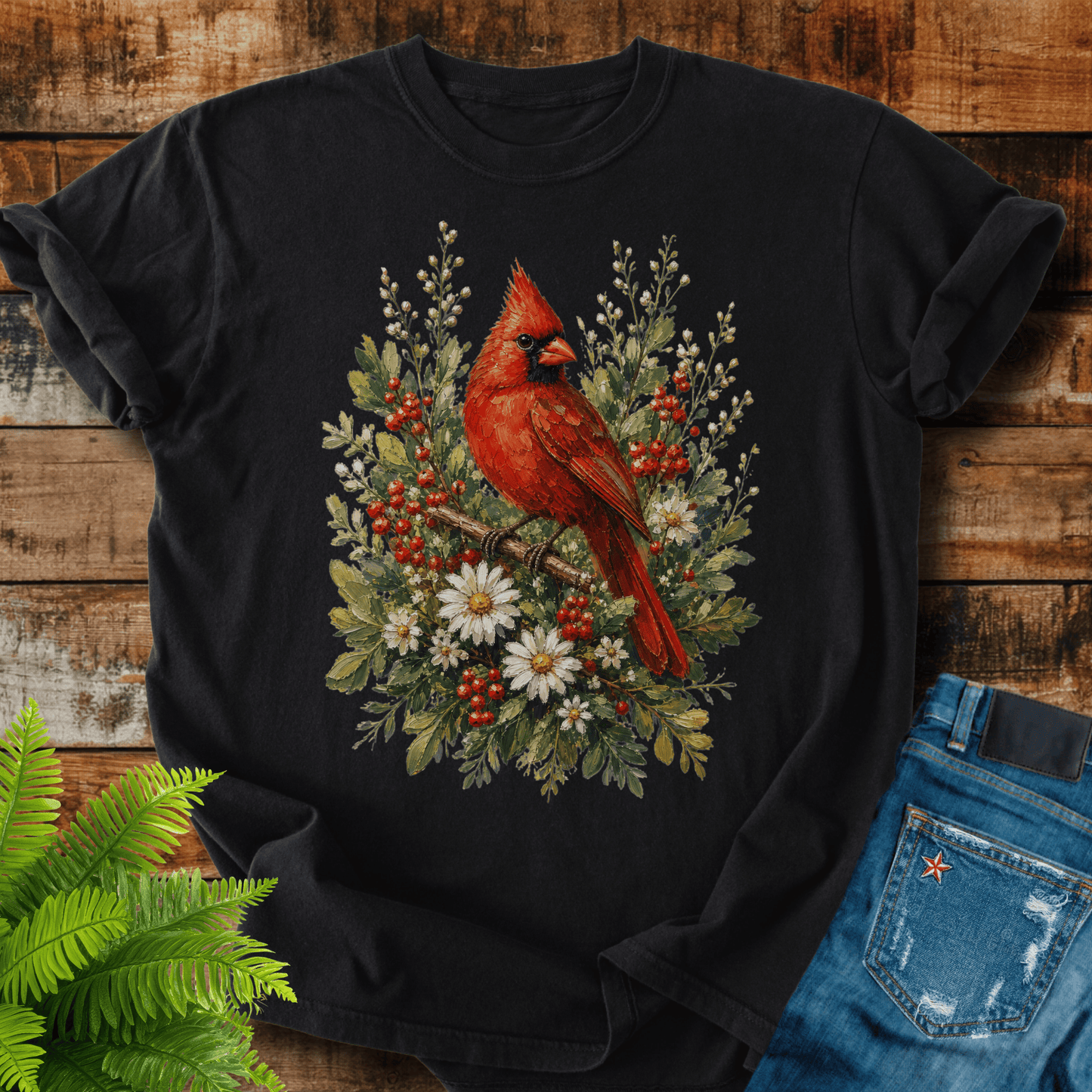 Cardinal Floral T-shirt