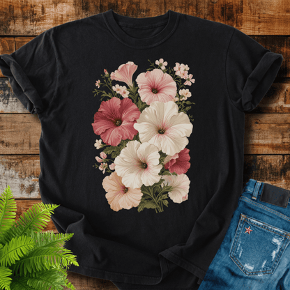 Vintage Hibiscus Bouquet T-shirt