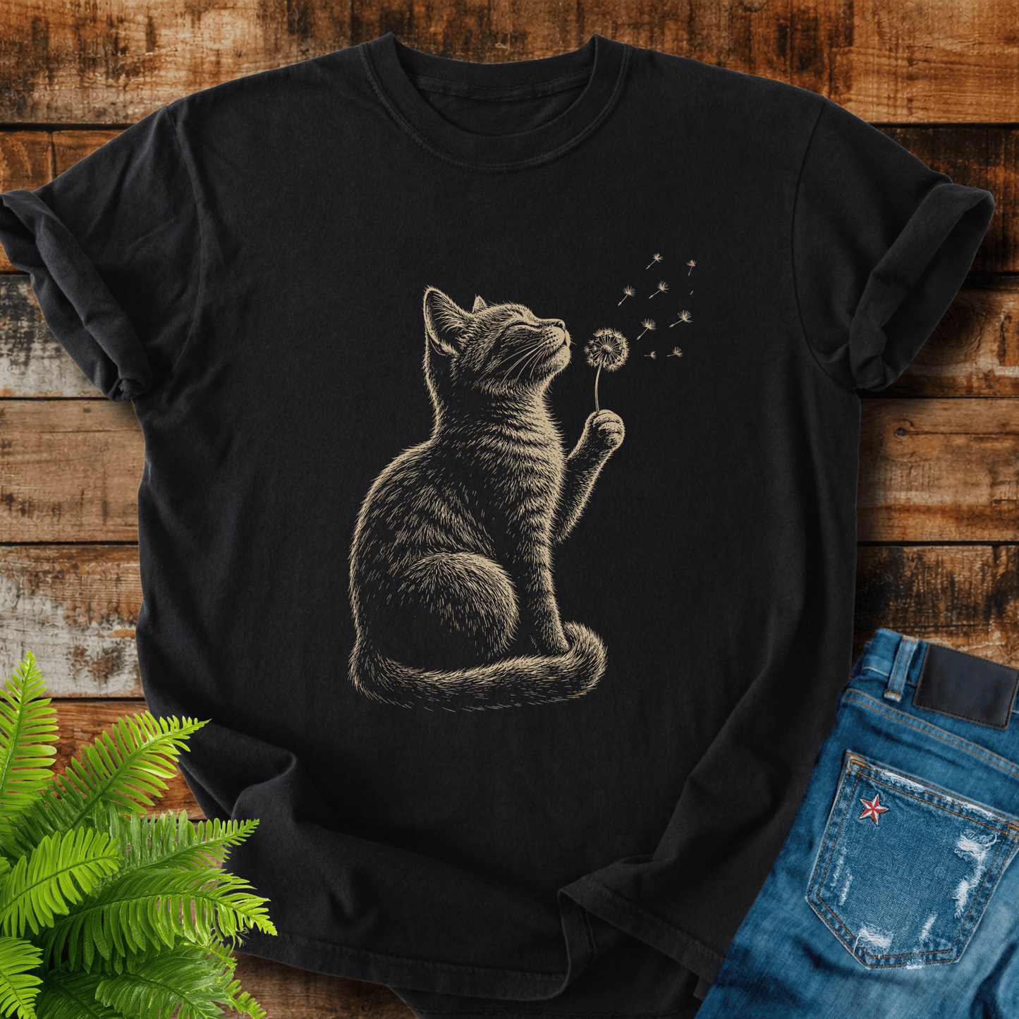 Dandelion Cat T-shirt
