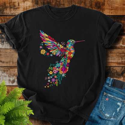 Floral Hummingbird T-shirt
