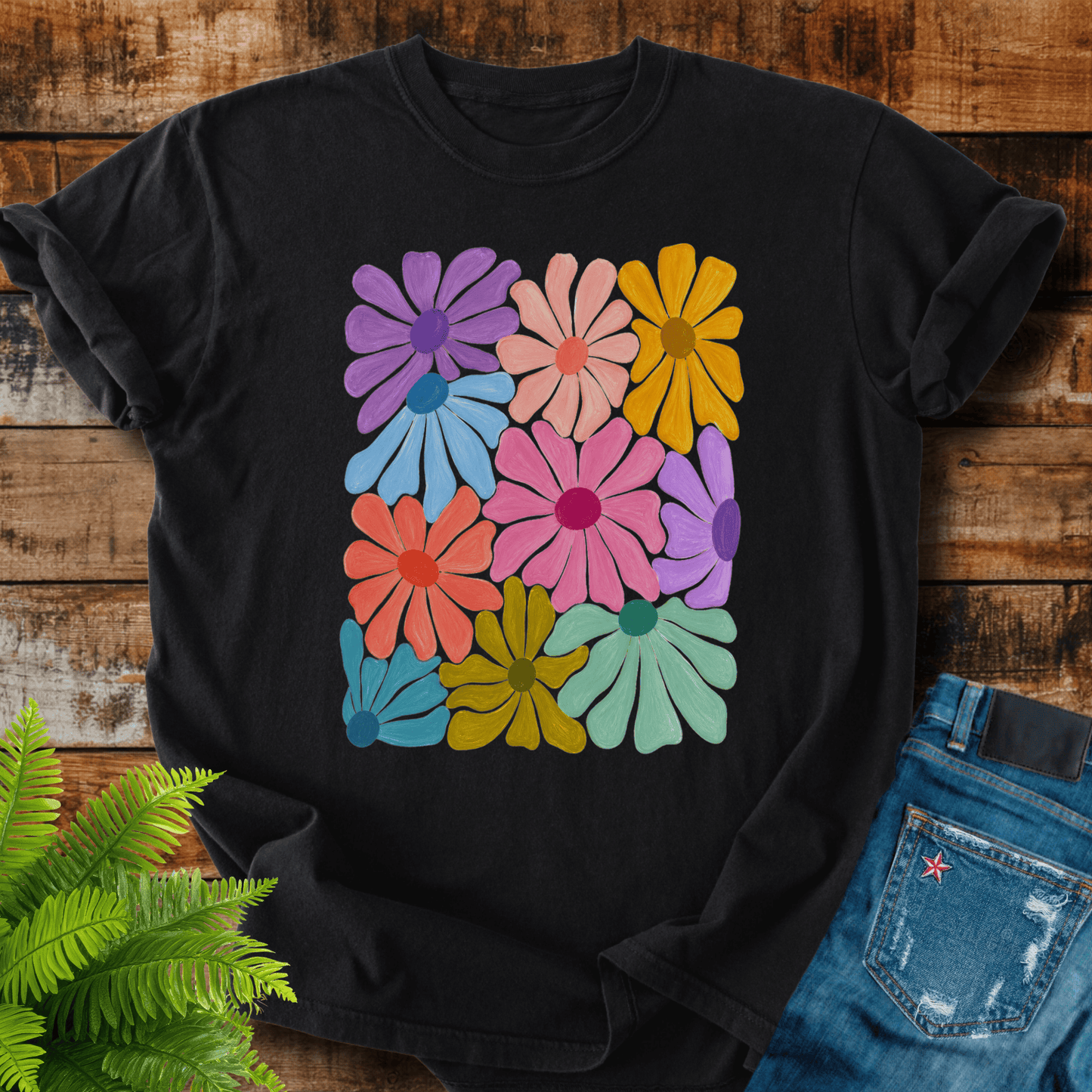 Colorful Daisy Bouquet T-shirt