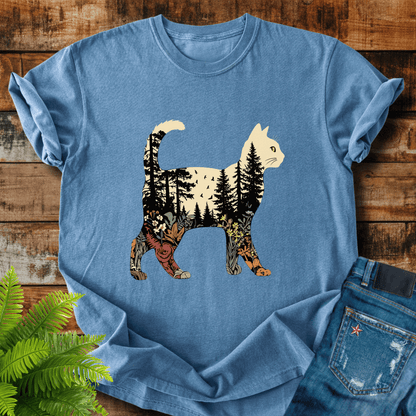 Forest Cat Silhouette T-shirt