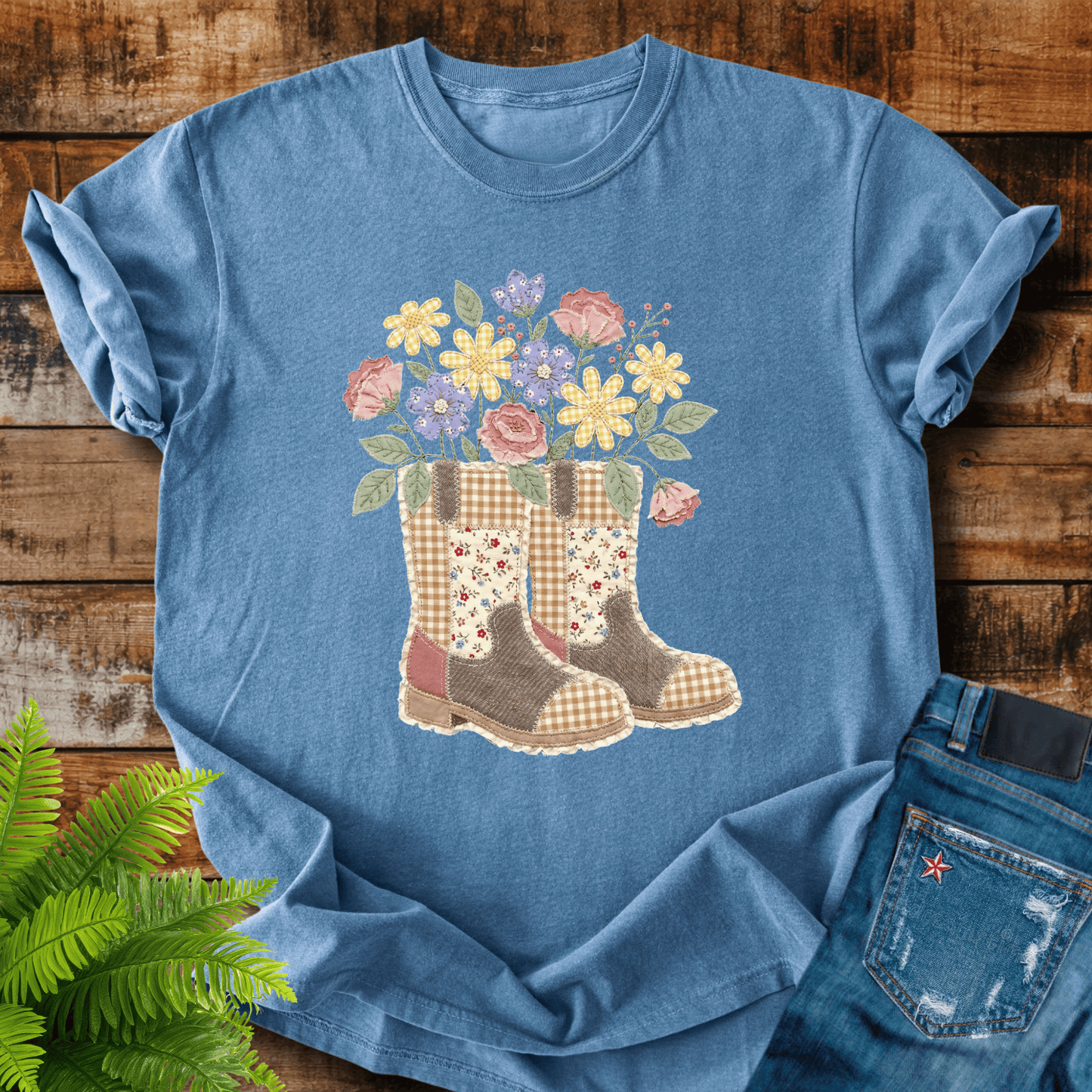 Floral Boots T-shirt
