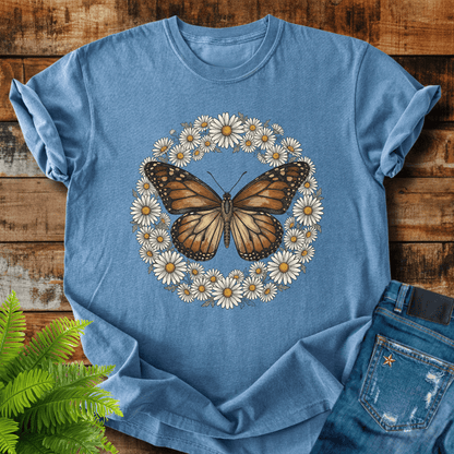 Butterfly Daisy Wreath T-shirt
