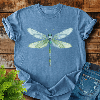Faux Patchwork Dragonfly T-shirt