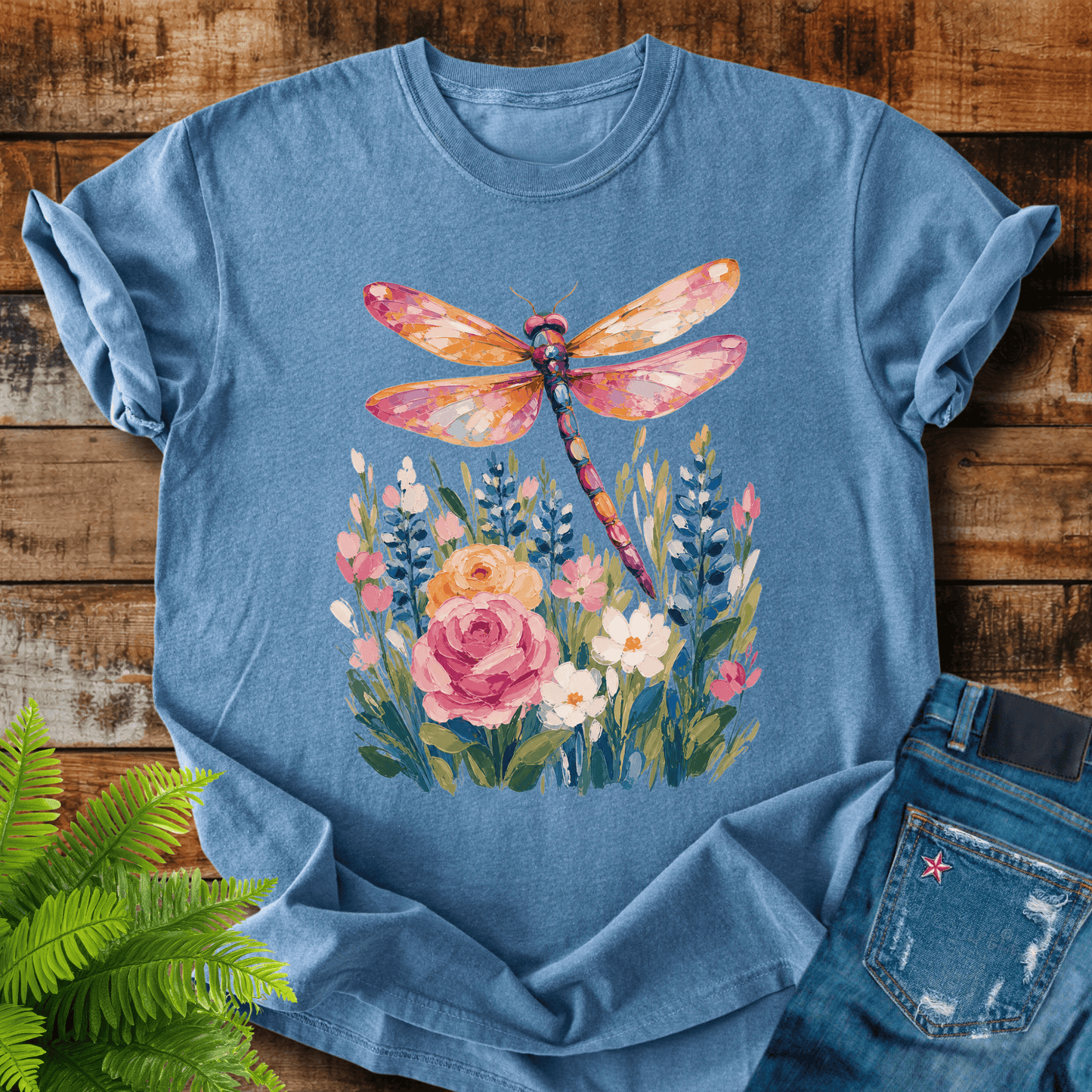 Floral Dragonfly T-shirt