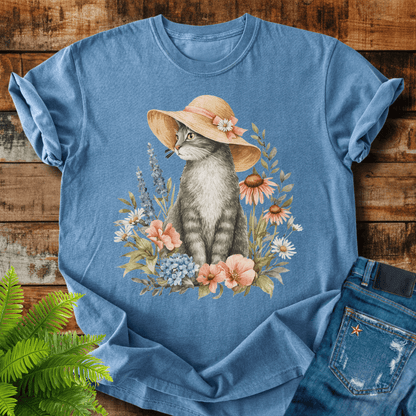 Floral Cat T-shirt