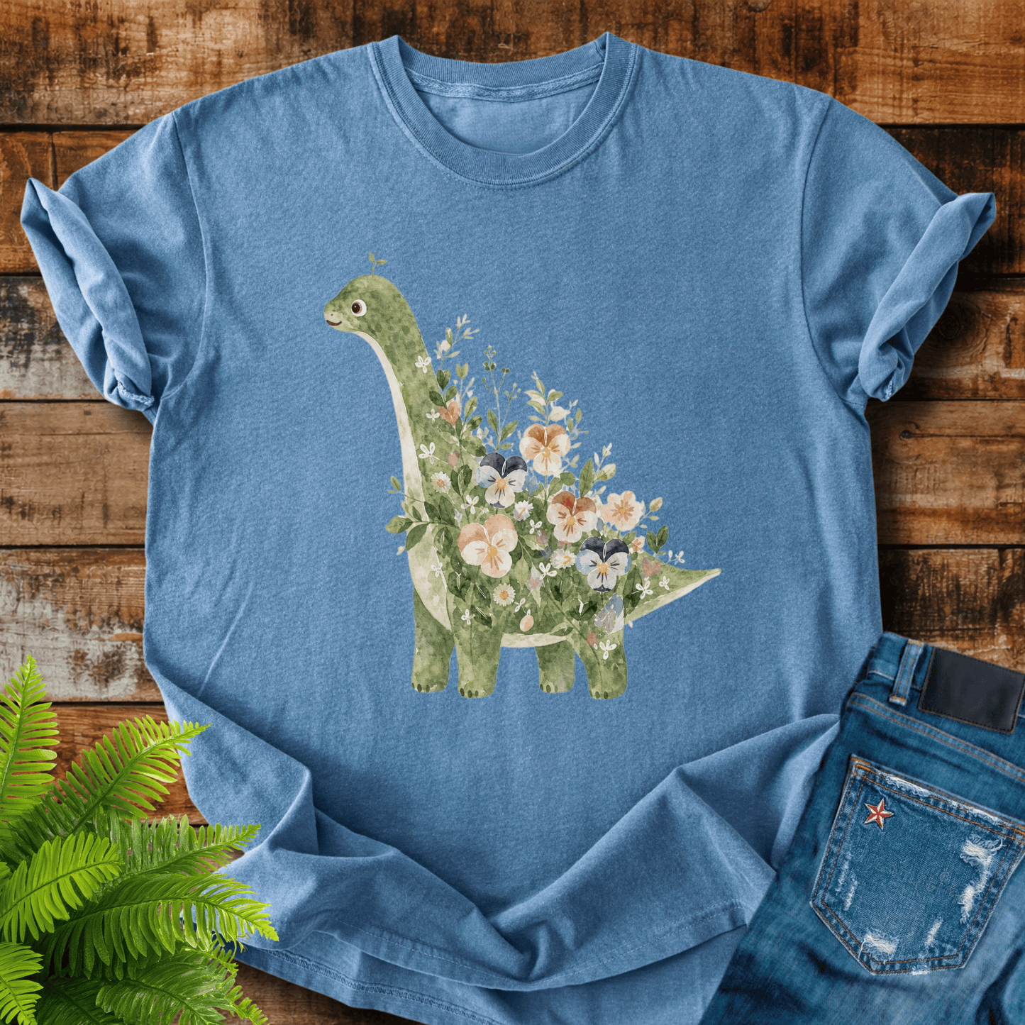 Floral Dinosaur T-shirt