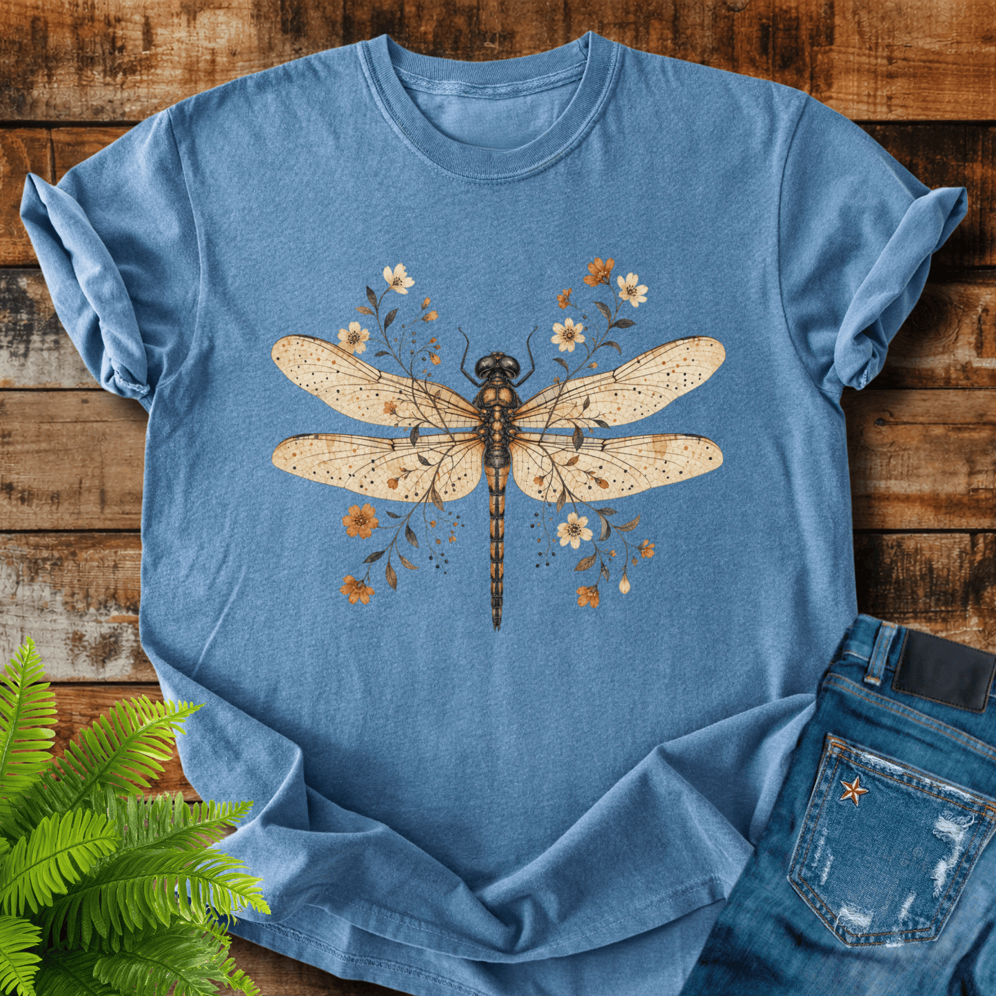 Floral Dragonfly T-shirt