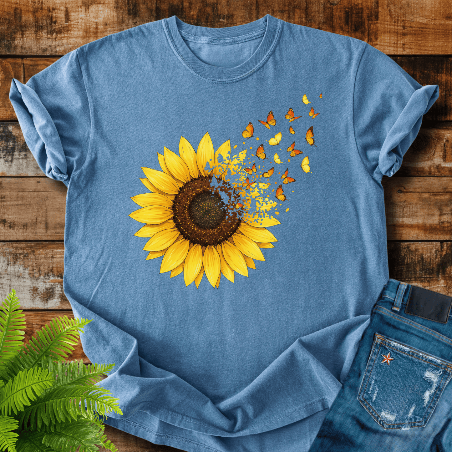 Sunflower Butterflies T-shirt