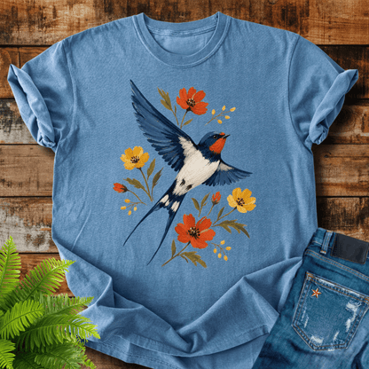 Floral Swallow T-shirt