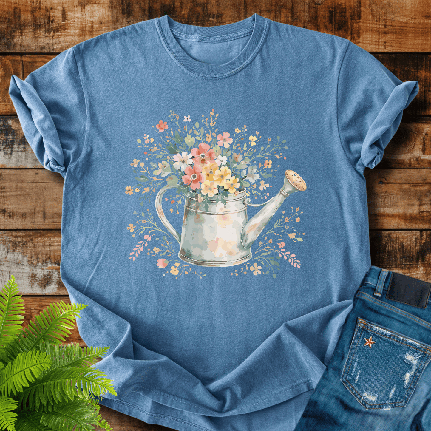 Floral Watering Can T-shirt