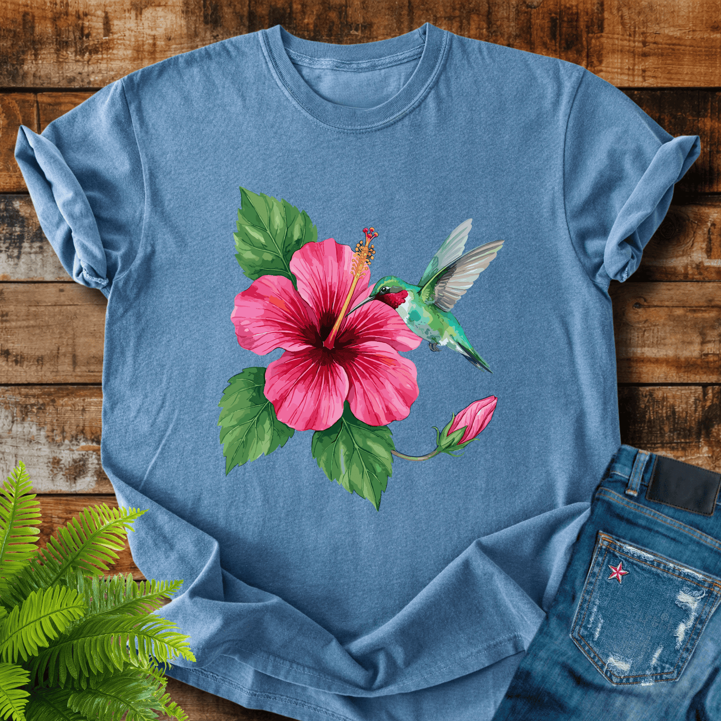 Hummingbird Hibiscus T-shirt